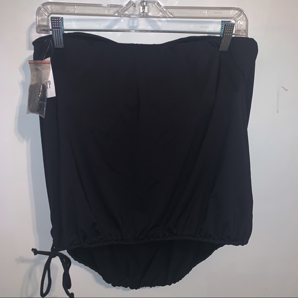 Gap M Halter Tie Bottom Swim Top Black NWT - Picture 2 of 4